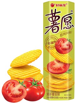 好丽友 "薯愿"薯片 - 清新番茄味 104g